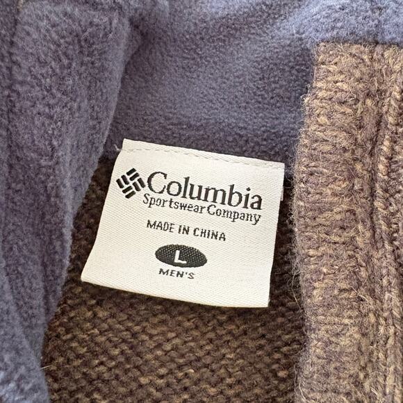 Columbia Sweater L 1/4 Zip Y2K Knit Pullover Hunting Stripe Outdoor Hiking - Picture 3 of 7